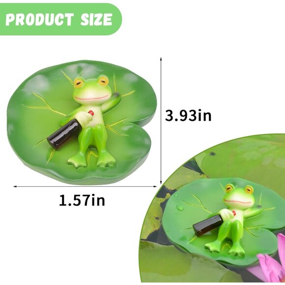 Miniature Frog Figurines With Planter Hugger for Flower Yard Lawn Ornament - Picture 2 of 7